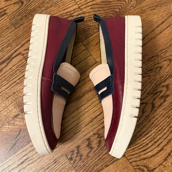 Vionic Uptown Loafer Leather Cherry Jubilee Multicolor Size 8 Packable Like New - Picture 5 of 13